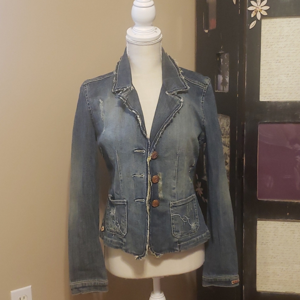 XOXO distressed Jean jacket